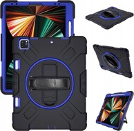 NIKCORP Oklopna maska za iPad Pro 12,9" (2018/2020/2021) rotirajuće postolje 360° remen za ruku, crna